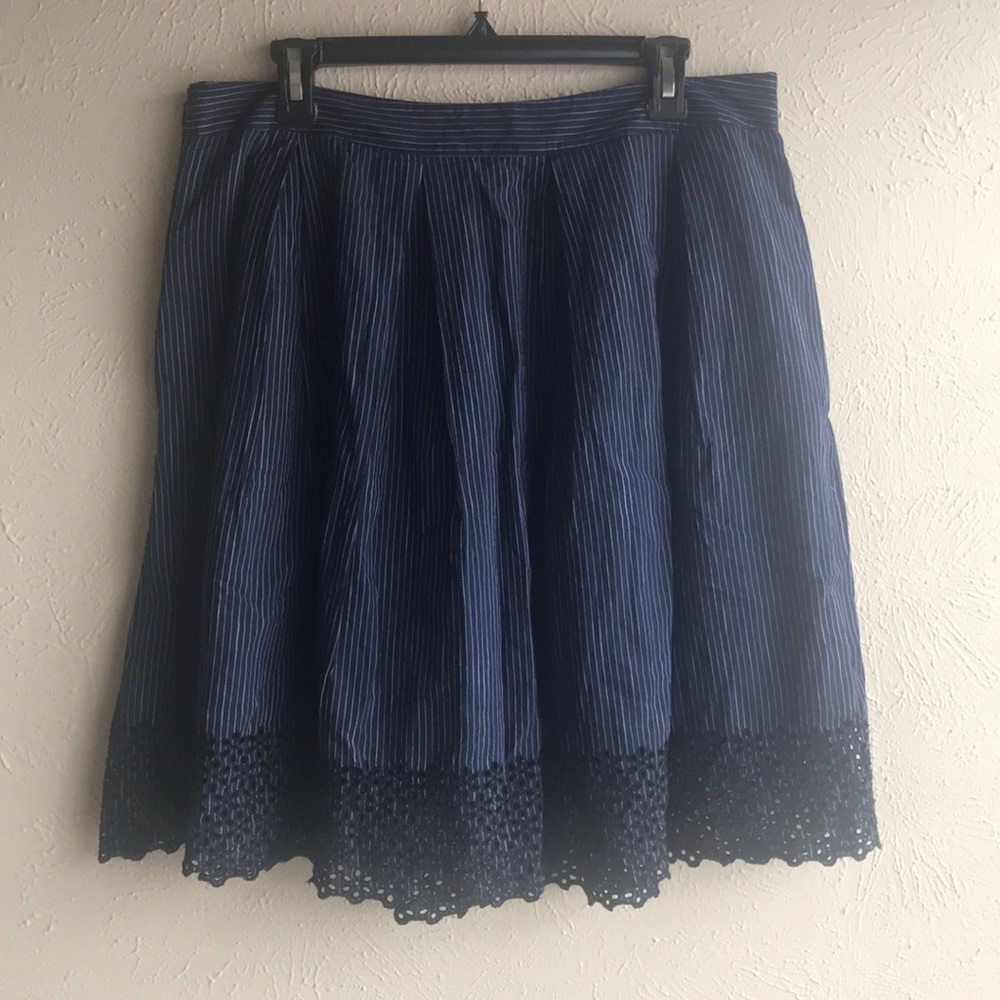 Banana Republic Factory Navy Eyelet Skirt
